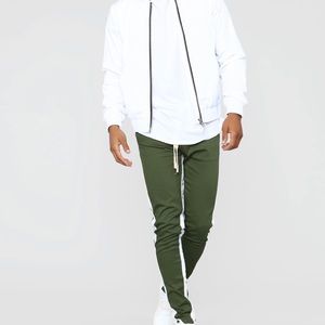 White Nylon Bomber Jacket - Fashion Nova